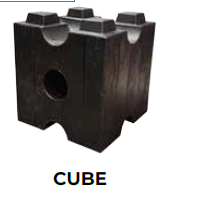 Cavaletti blok houtimitatie 40x40x40cm