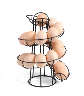 Support à oeufs spirale noir