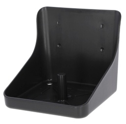 [324793] Liksteenhouder zwart kunststof, hoekig