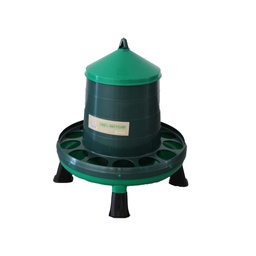 [11241] Tremie volailles plastique recycle avec pieds 12 kg